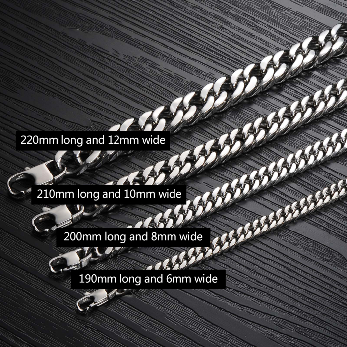 Bratara inox lant cubanez – Putere si rafinament masculin [4]