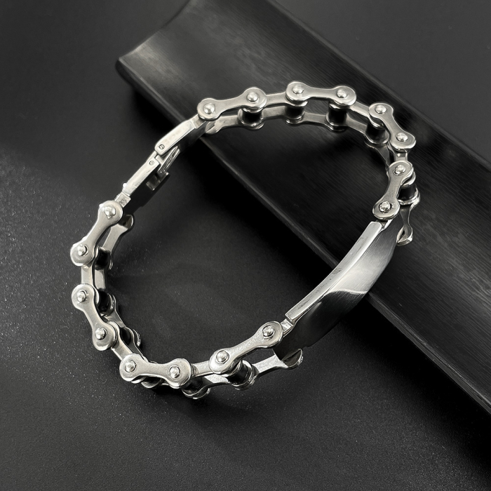 Bratara inox Lant Moto cu Placuta – Forta si Masculinitate [13]