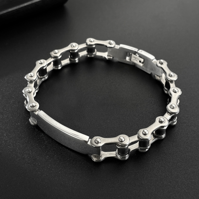 Bratara inox Lant Moto cu Placuta – Forta si Masculinitate [9]