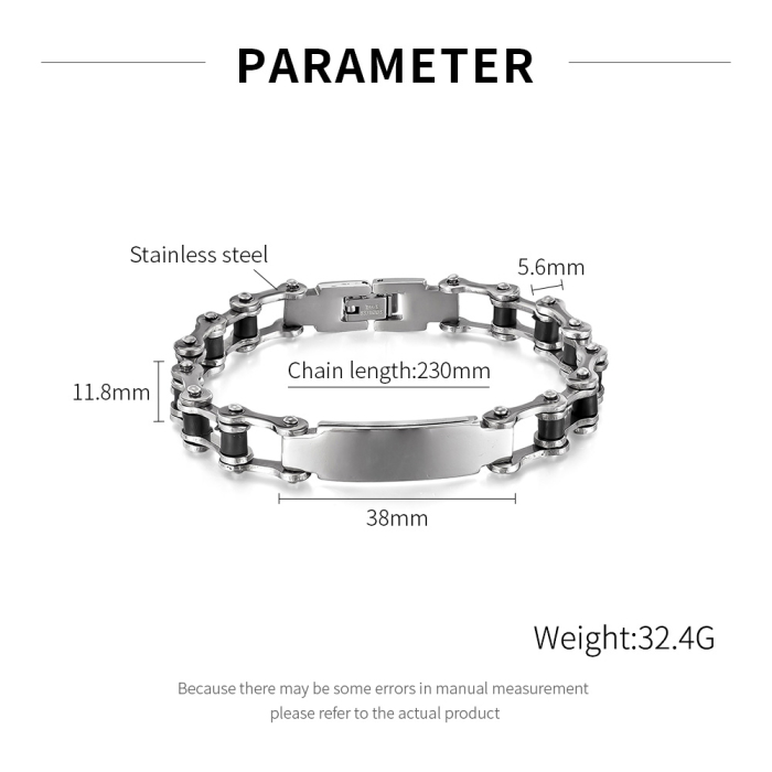 Bratara inox Lant Moto cu Placuta – Forta si Masculinitate [7]