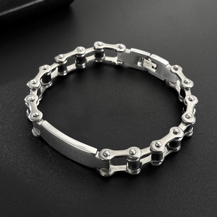 Bratara inox Lant Moto cu Placuta – Forta si Masculinitate [6]