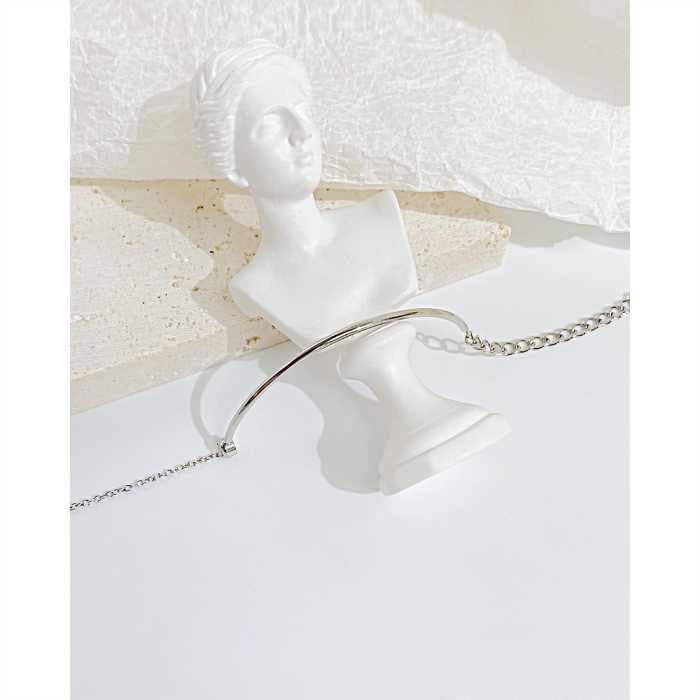 Bratara inox Minimalist cu Cristal – Eleganta Simplitatii [6]