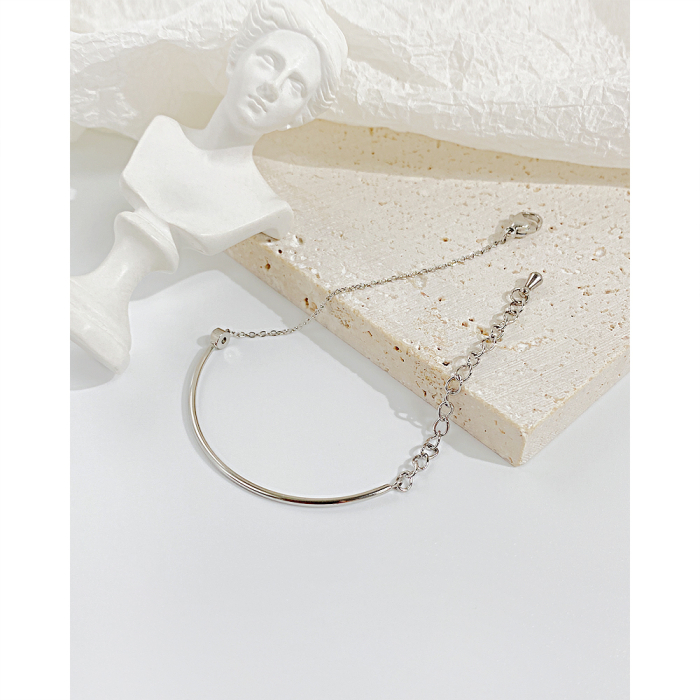 Bratara inox Minimalist cu Cristal – Eleganta Simplitatii [3]