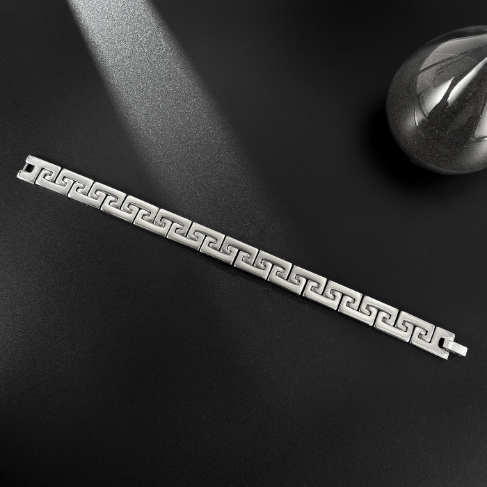 Bratara inox Model Grecesc – Simbol al Puterii si Echilibrului [10]