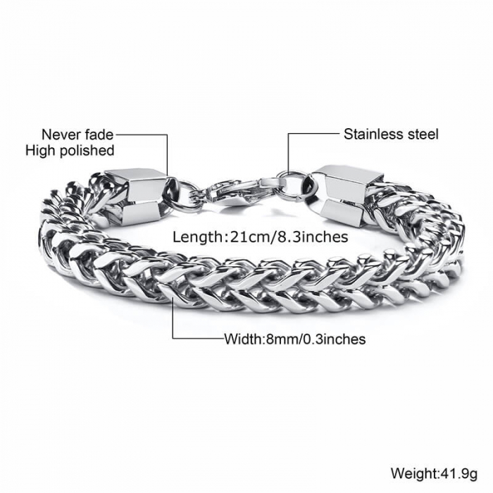 Bratara inox model sarpe 8 mm [3]