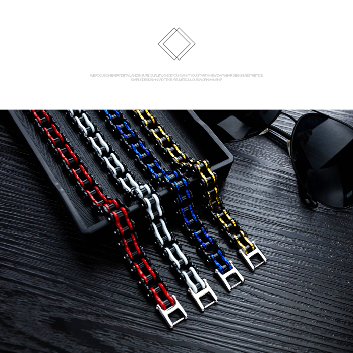 Bratara inox Moto albastru-negru – Energie si stil urban [6]