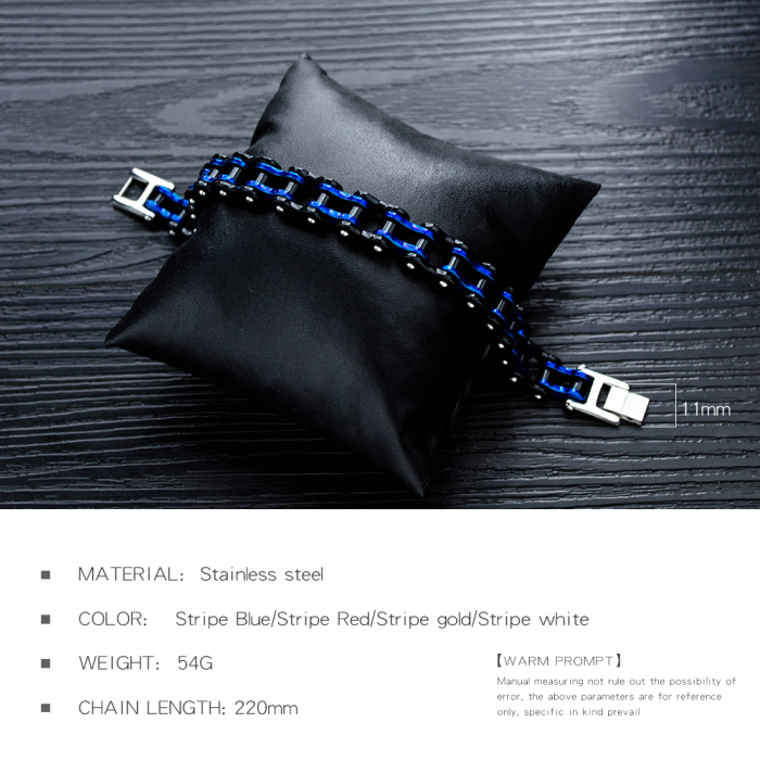 Bratara inox Moto auriu-negru – Forta si rafinament masculin [4]