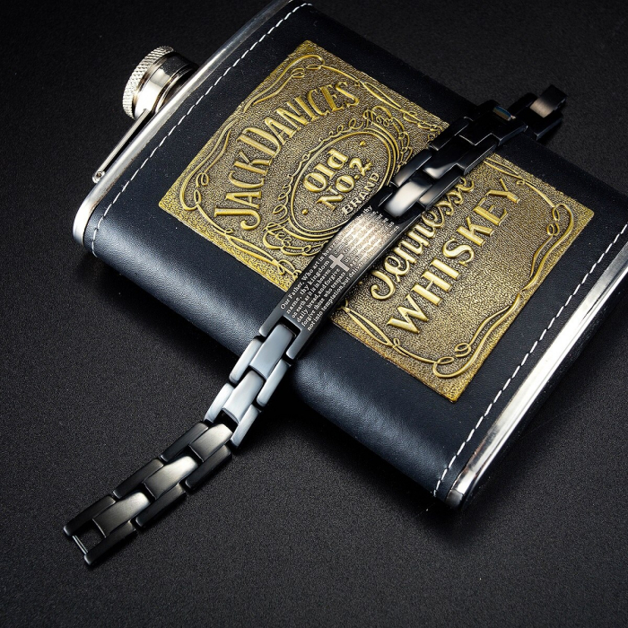 Bratara inox cu rugaciune 12 mm latime [3]