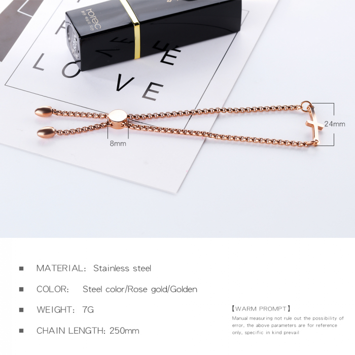 Bratara inox reglabila cu cruce [4]