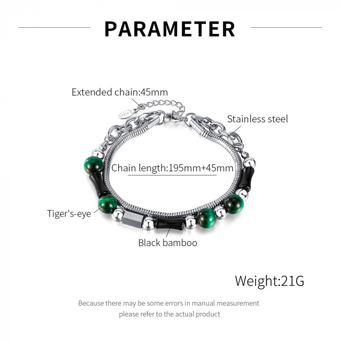 Bratara inox reglabila cu Ochi de Tigru [10]