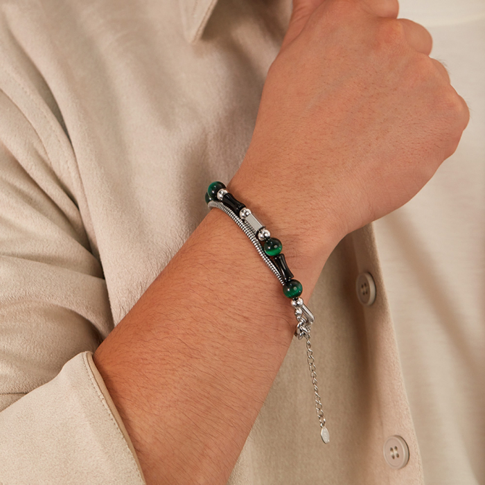 Bratara inox reglabila cu Ochi de Tigru [6]