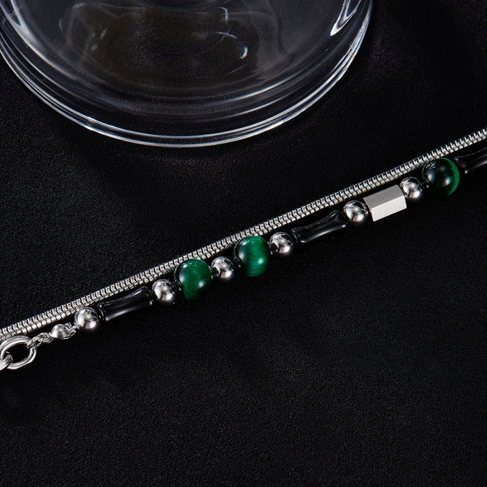 Bratara inox reglabila cu Ochi de Tigru [3]