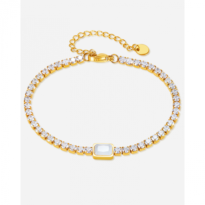 Bratara tennis inox reglabila Elegance cu Zirconii [15]