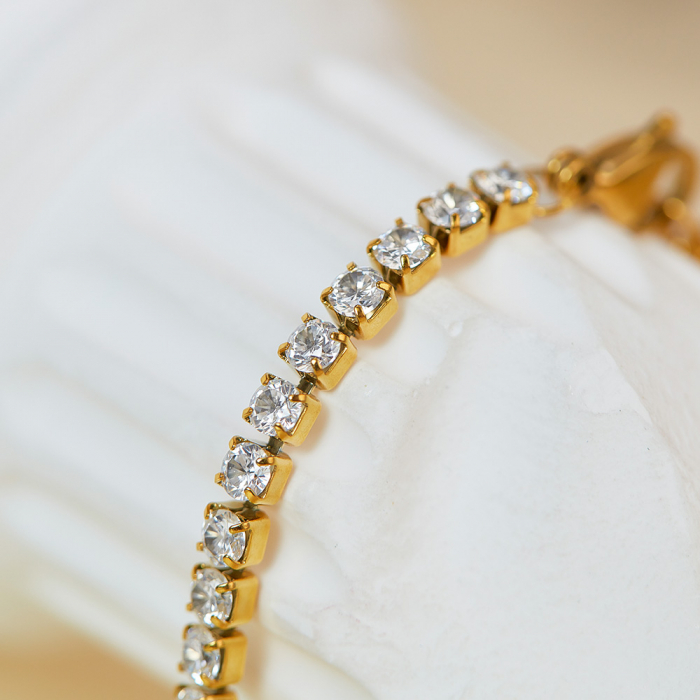 Bratara tennis inox reglabila Elegance cu Zirconii [6]