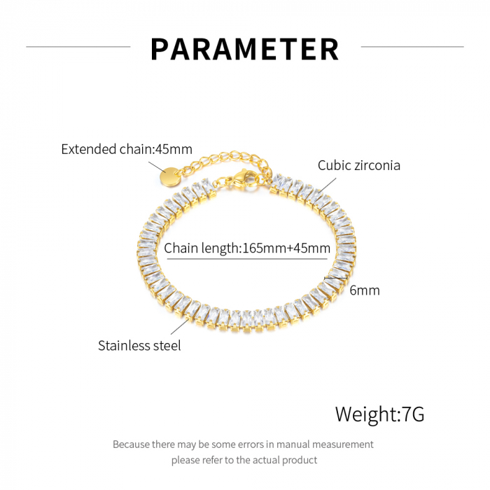Bratara inox tennis cu zirconii [4]