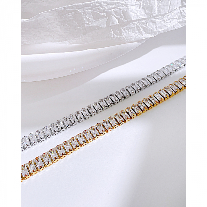 Bratara inox tennis cu zirconii [6]