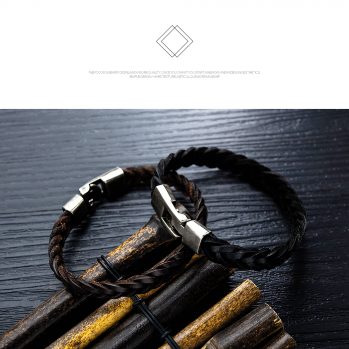 Bratara piele impletita [8]