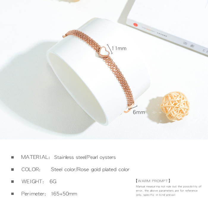 Bratara plasa inox aurie cu inimioara – Rafinament si feminitate moderna [8]