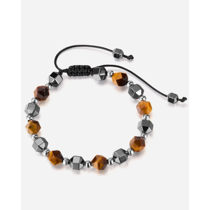 Bratara reglabila cu Ochi de Tigru si Hematit – Energie, Protectie si Echilibru [15]