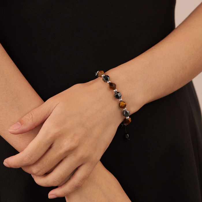 Bratara reglabila cu Ochi de Tigru si Hematit – Energie, Protectie si Echilibru [5]