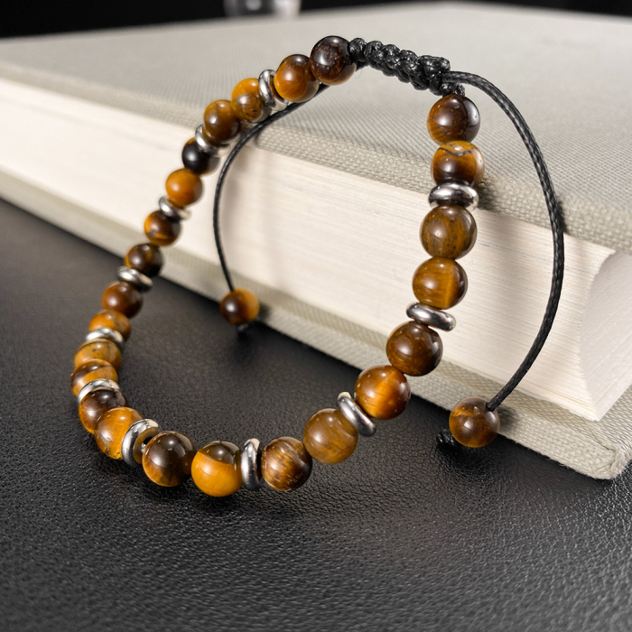 Bratara reglabila cu Ochi de Tigru si inele argintii – Energie si Echilibru [7]