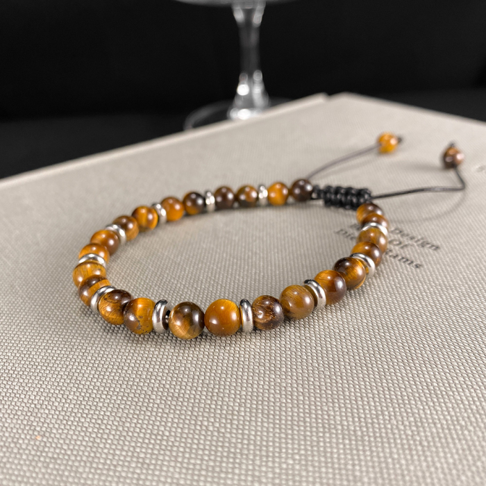 Bratara reglabila cu Ochi de Tigru si inele argintii – Energie si Echilibru [10]