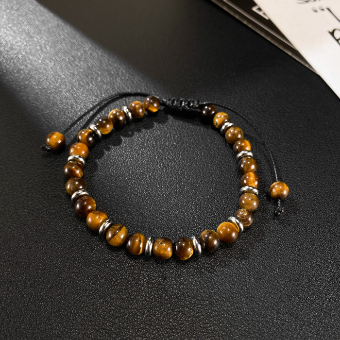 Bratara reglabila cu Ochi de Tigru si inele argintii – Energie si Echilibru [11]