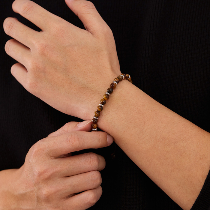 Bratara reglabila cu Ochi de Tigru si inele argintii – Energie si Echilibru [5]