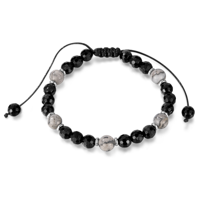 Bratara reglabila cu Onix si Howlit – Echilibru si Protectie Energetica [1]