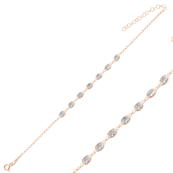 Bratara reglabila din argint 925 cu zirconii ovale [2]