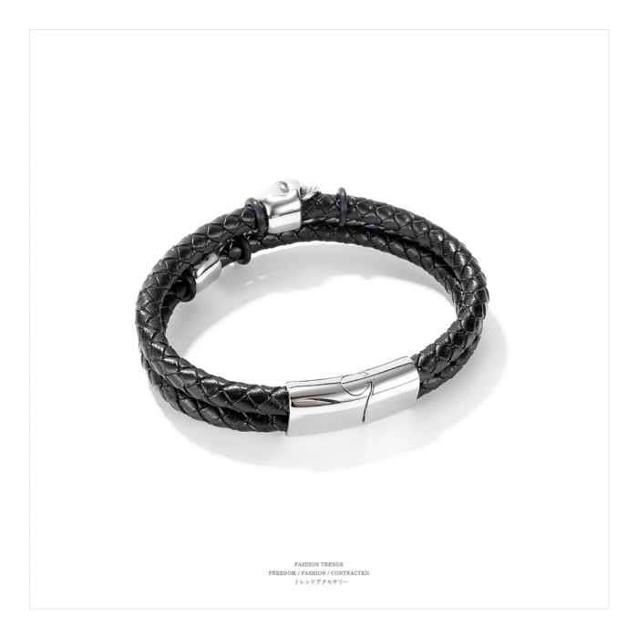 Bratara Spooky piele si inox [14]