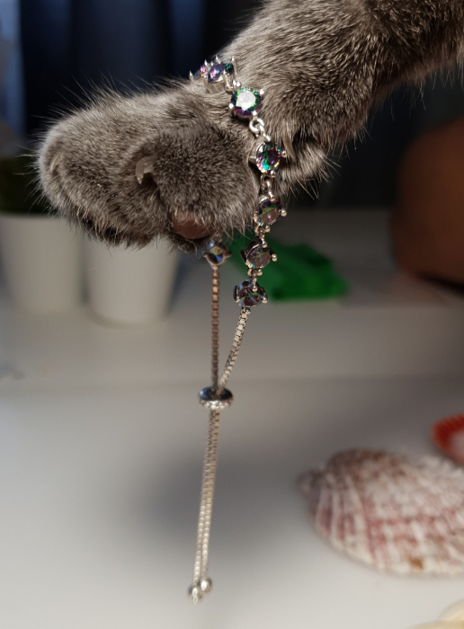 Bratara tennis din argint 925 rodiat cu zirconii topaz mistic - Be Elegant BTU0107 [5]