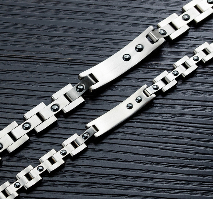 Bratara Unisex din inox 12 mm, cu zirconiu [6]