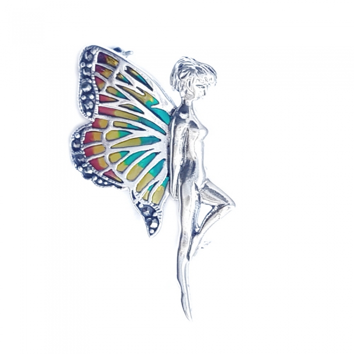 Brosa argint 925 cu zana [2]