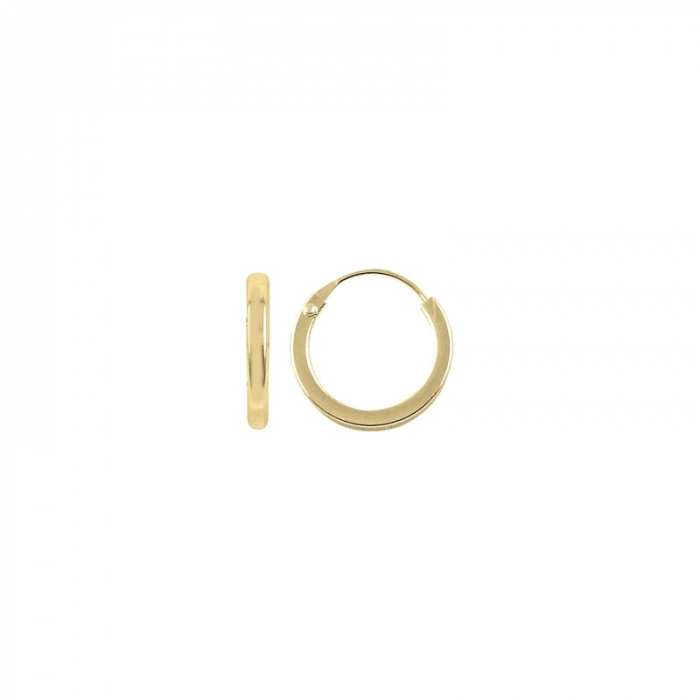 Cercei agint simpli cu cerc de 12 mm placati cu aur [1]