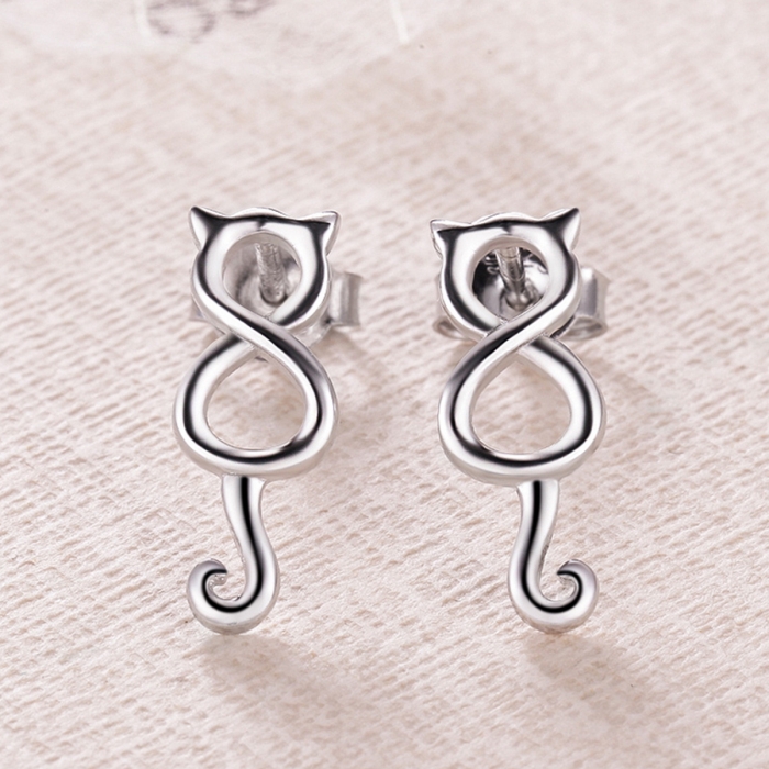 Cercei argint 925 cu pisicute - Be Nature EST0007 [4]