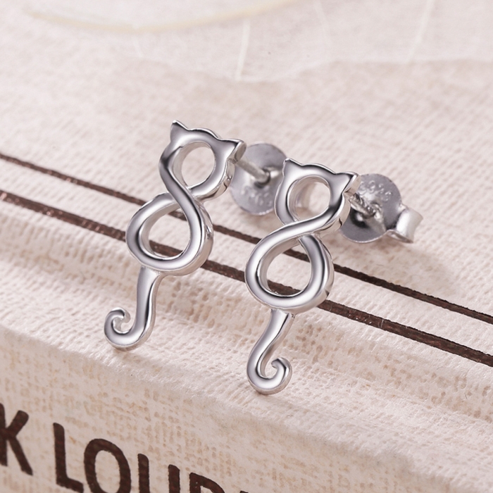 Cercei argint 925 cu pisicute - Be Nature EST0007 [6]