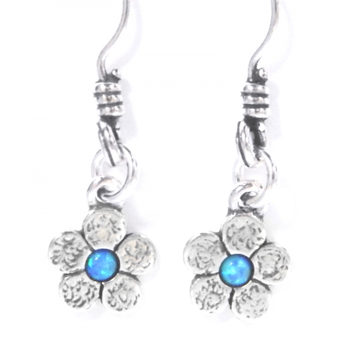 Cercei argint 925 Israel floare cu opal imperial - Be Nature EPO0035 [2]