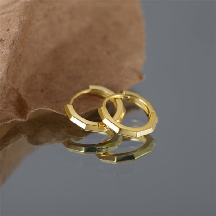 Cercei argint 925 placati cu aur 14K [3]