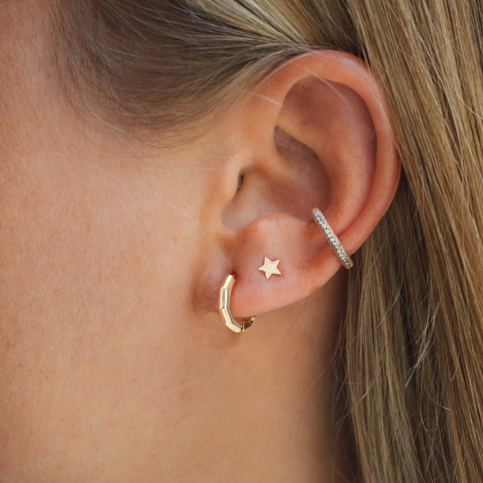 Cercei argint 925 placati cu aur 14K [2]