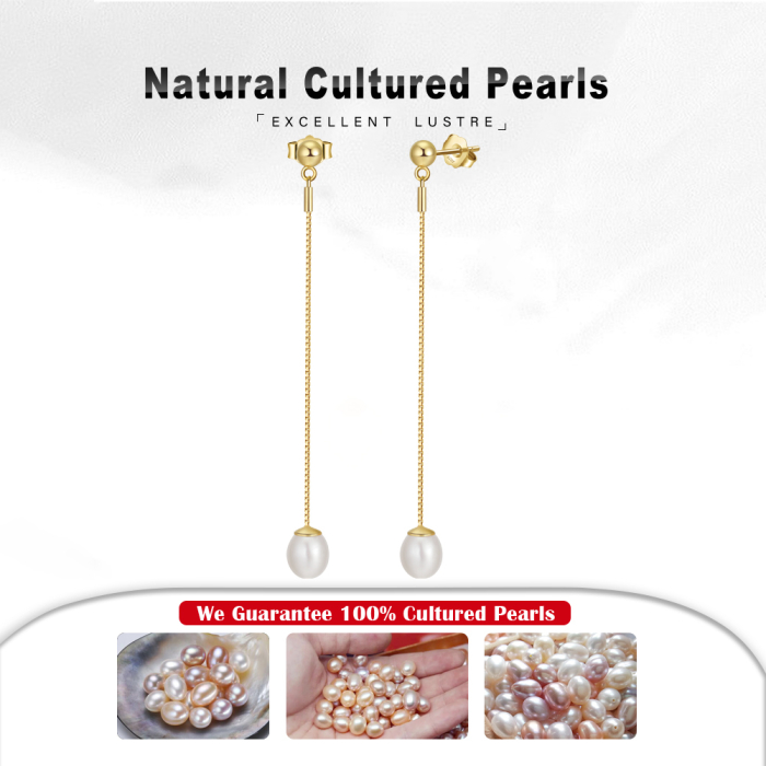 Cercei argint 925 placati cu rodiu cu perle naturale si zirconiu [6]