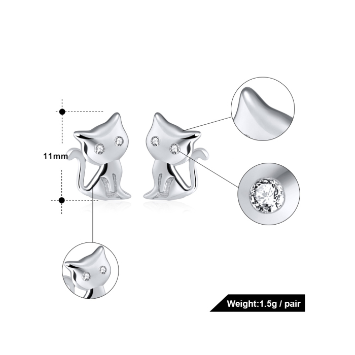 Cercei argint 925 placati cu aur roz cu zirconiu [7]