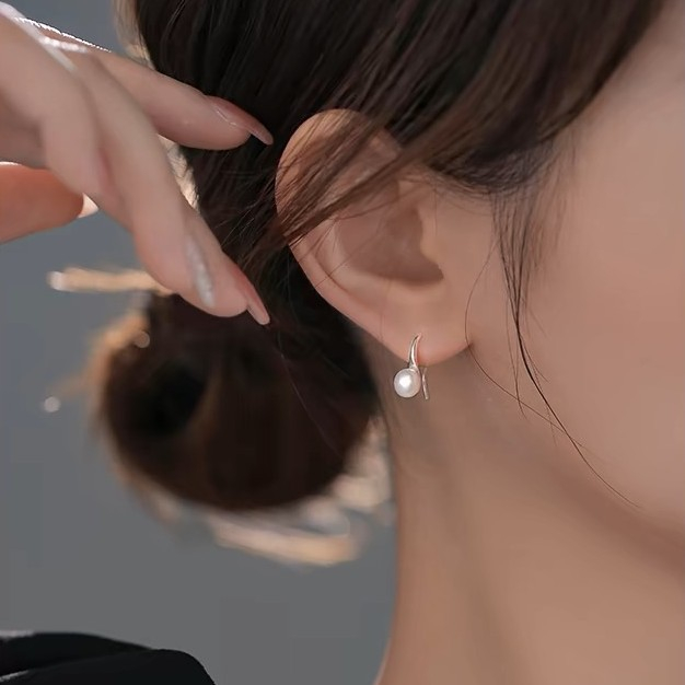 Cercei argint 925 placati cu aur 14 k cu perle naturale [2]