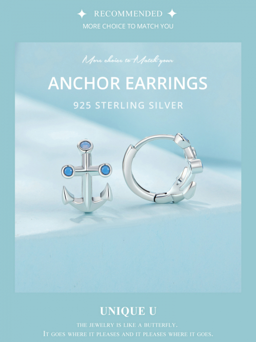 Cercei argint ancora [15]