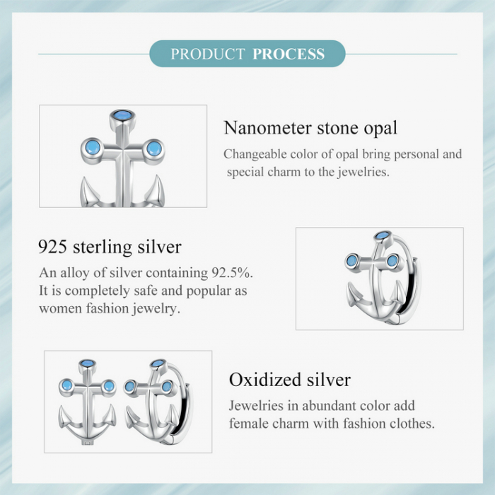 Cercei argint ancora [12]