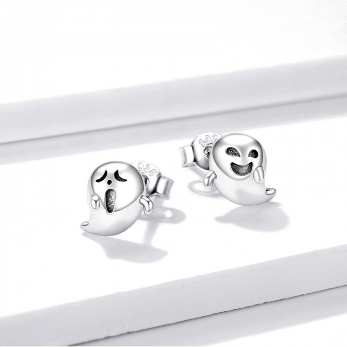 Cercei argint asimetrici cu fantomite [9]