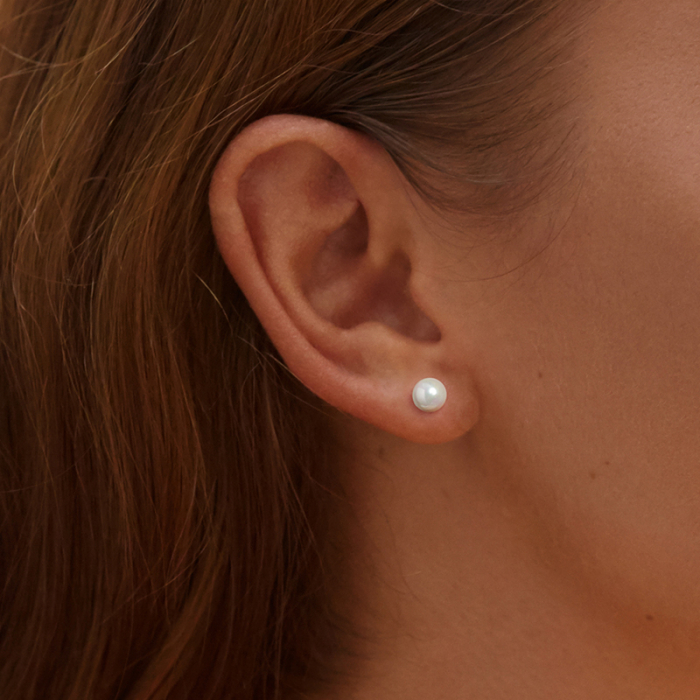 Cercei argint asimetrici cu steluta si perla [4]