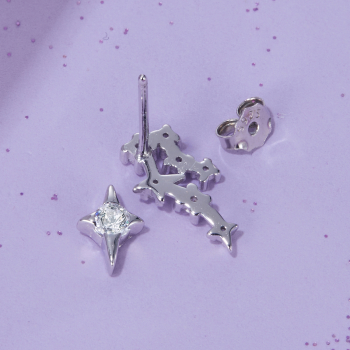 Cercei argint asimetrici zodia rac [6]