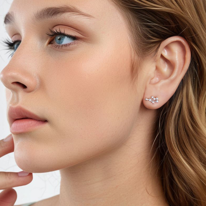 Cercei argint asimetrici zodia rac [4]