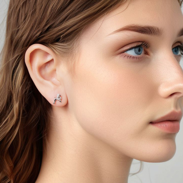 Cercei argint catei Pudel [6]